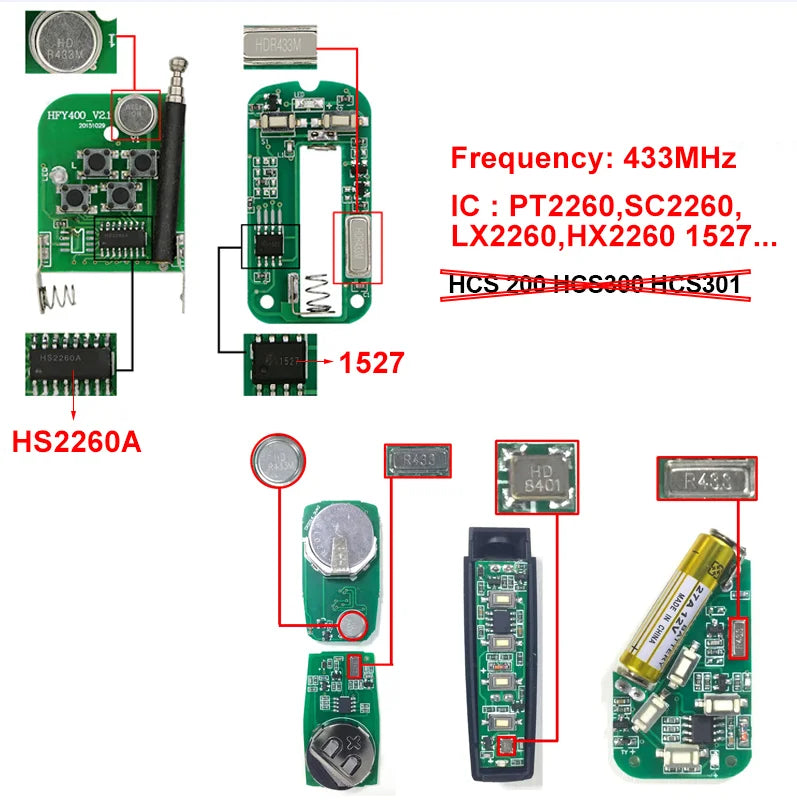 Remote Controls 433 Mhz